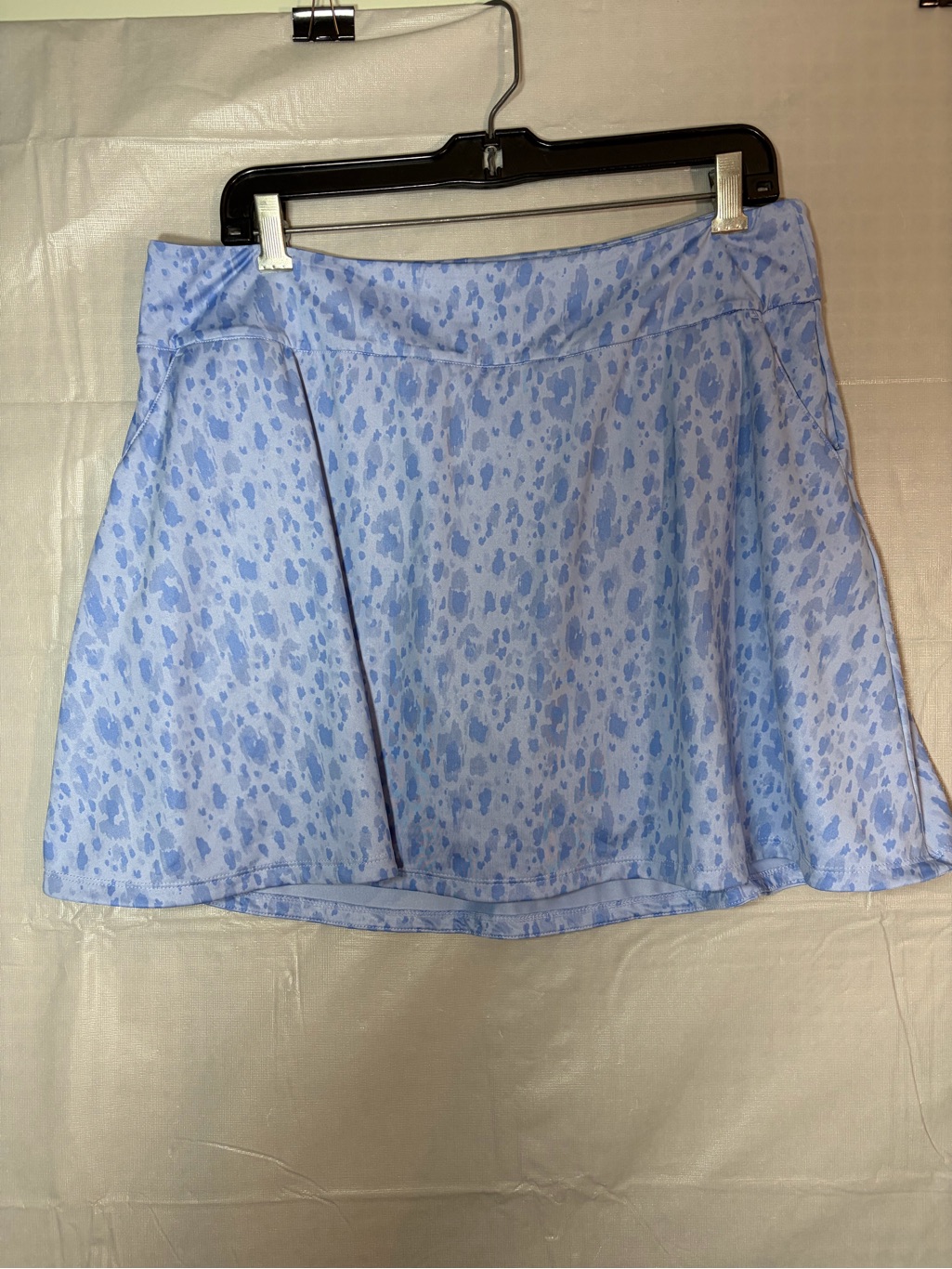 256. Adidas Light Blue Printed A-Line Women's Skirt With Pant